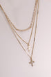 MULTI LAYER DOUBLE CROSS NECKLACE | 80N400