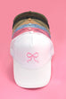 EMBROIDERY RIBBON BOW TRUCKER HAT CAP | 40HW718