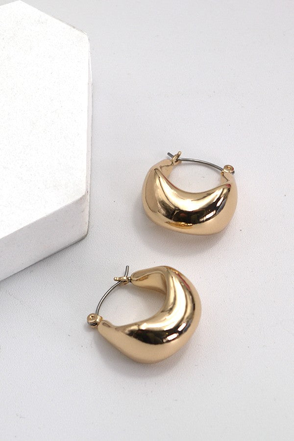 SHORT U SHAPE DROP HOOP EARRINGS | 80E2670