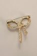 ROPE GOLD BOW RIBBON BOW KNOT BROOCH | 40BC304