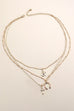 TRIO LAYER HORSESHOE HAT CROSS CAHRM NECKLACE | 80N436