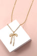 AUTHENTIC LONG BOW RIBBON NECKLACE | 31N24007