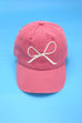 BOW RIBBON BASEBALL HAT CAP |  40HW720