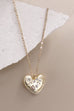 RHINESTONE HEART PENDANT NECKLACE | 80N450