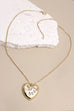 RHINESTONE HEART PENDANT NECKLACE | 80N450