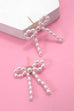 PEARL BEAD BOW RIBBON EARRINGS | 80E2847