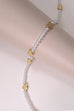 GOLD HEART STATION PEARL BEAD CHAIN NECKALCE | 80N490