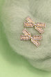 RHINESTONE PEARL BOW RIBBON STUD EARRINGS | 80E2979