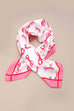 BOW RIBBON PRINT SILKY FEEL BANDANA SCARF | 40SC622