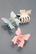 CELLULOSE GLOSSY BOW RIBBON HAIR CLAW CLIPS | 40H769