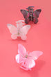 LARGE MATTE  IRIDESCENT BUTTERFLY HAIR CLAW CLIPS | 40H774