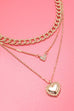 MULTI LAYER HEART RHINESTONE NECKLACE | 80N549