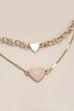 DOUBLE LAYER HEART NECKLACE | 80N547