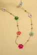 SUMMER MULTI BEADED FLOWER CHARM NECKLACE | 40NK308