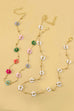 SUMMER MULTI BEADED FLOWER CHARM NECKLACE | 40NK308