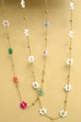 SUMMER MULTI BEADED FLOWER CHARM NECKLACE | 40NK308