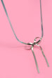 HERRINGBONE SNAKE CHAIN BOW NECKLACE | 40NK309