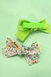 FLORAL SOLID BOW RIBBON HAIR CLIPS 2PC SET | 40H779