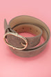 CLASSIC CHIC OVAL BUCKLE SUEDE BELT | 40BT634