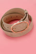 CLASSIC CHIC OVAL BUCKLE SUEDE BELT | 40BT634