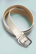 METALLIC SQUARE BUCKLE FAUX LEATHER BELT | 40BT635