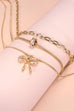 MULTI LAYER PEARL BOW CAHRM NECKLACE | 80N605