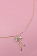 PETITE RHINESTONE BOW NECKLACE | 80N600