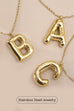 18K STAINLESS STEEL TARNISH FREE  INITIAL NECKLACE | 80N650