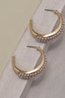 LUX PEARL STUDDED HOOP EARRINGS | 31E24443