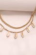 DOUBLE LAYER PUKA SHELL NECKLACE | 31N24025