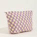 TRAVEL CHECKER COSMETIC MAKEUP POUCH CLUTCH BAG | 40P528