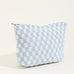 TRAVEL CHECKER COSMETIC MAKEUP POUCH CLUTCH BAG | 40P528