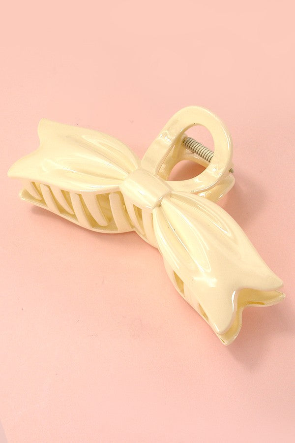 LARGE BOW RIBBON SHINY HAIR CLAW CLIPS | 40H783 – JOSSLYN