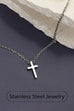 18K STAINLESS STEEL TARNISH FREE CROSS NECKLACE | 80N754