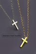 18K STAINLESS STEEL TARNISH FREE CROSS NECKLACE | 80N754