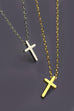 18K STAINLESS STEEL TARNISH FREE CROSS NECKLACE | 80N754