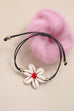 FLOWER SHAPE PUKA ROPE BRACELET | 80B177