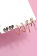 TRIO BOW HOOP HEART EARRINGS | 80E3532