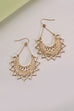 BOHO HALF CIRCLE FLOWER DROP EARRINGS | 31E24536