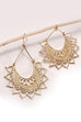 BOHO HALF CIRCLE FLOWER DROP EARRINGS | 31E24536