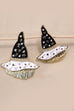 WITCH HAT PEARL STAR EPOXY EARRING | 31E24553