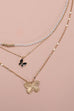 PEARL BUTTERFLY MULTILAYER NECKLACE | 80N699