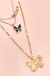 PEARL BUTTERFLY MULTILAYER NECKLACE | 80N699