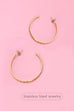 18K STAINLESS STEEL TARNISH FREE HAMMERED HOOPS | 40E302