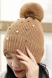 SEQUIN FAUX FUR POM POM BEANIE HAT | 40BN910