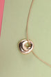 BUBBLE CIRCLE PENDANT SNAKE CHAIN NACKLACE | 80N819