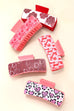 VALENTINE'S GIFT RECTANGLE HEART HAIR CLAW CLIPS | 40H812