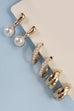 PEARL INTERWINED EARRING HUGGIE TRIO EARRINGS | 80E3840