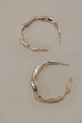 HAMMERED HIGH POLISHED HOOP EARRINGS | 80E3851