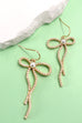 PEARL EMBELLISHED BOW DROP EARRINGS | 31E24741